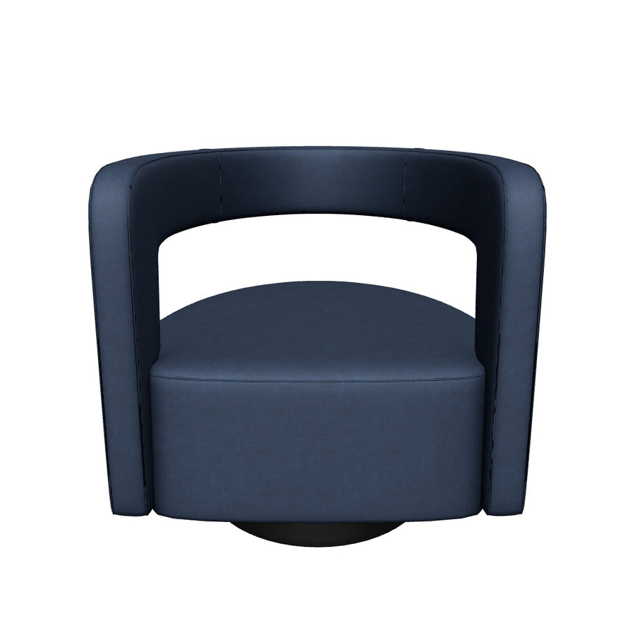 Wistero Velvet Swivel Chair - Blue