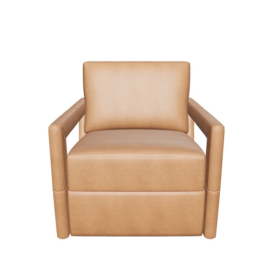 Olson Luxe Swivel Leather Chair