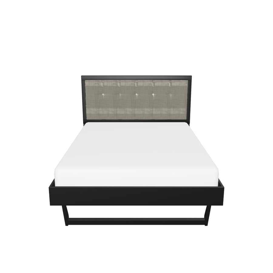 Wiley Wood Platform Bed With Angular Frame Queen Black