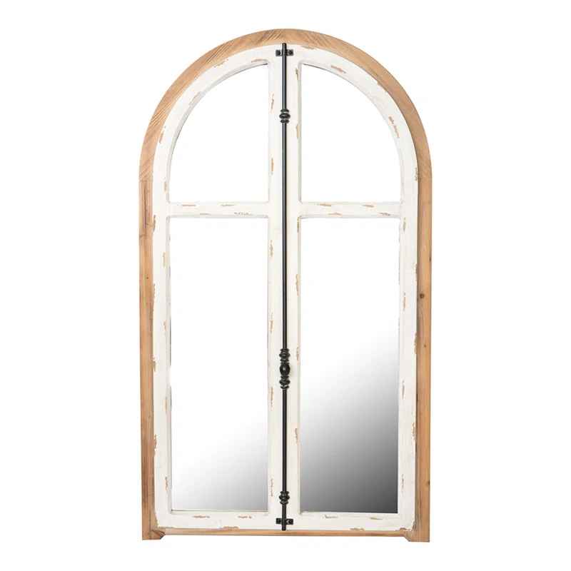 Arch Wood Wall Mirror-27.5"x48"