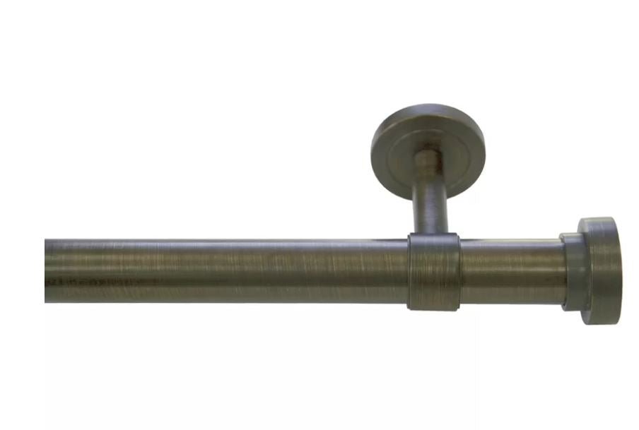 Highland Creek End Cap Decorative Single Curtain Rod 36''66''