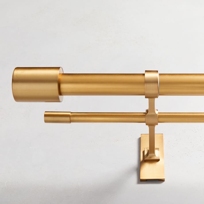 Oversized Metal Curtain Rod double 60''-108''