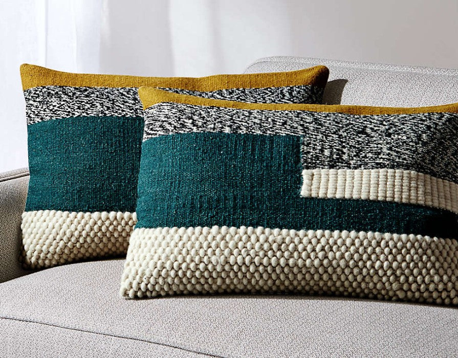 Telma Color Block Lumbar Pillows No Insert-24"x15"