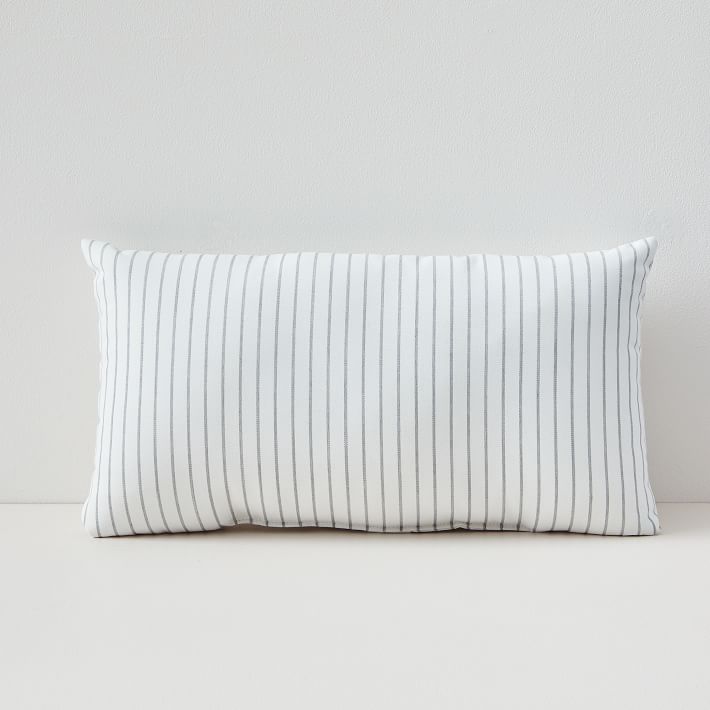 Sunbrella Indoor Outdoor Striped Lumbar Pillows With Insert-21"x12"