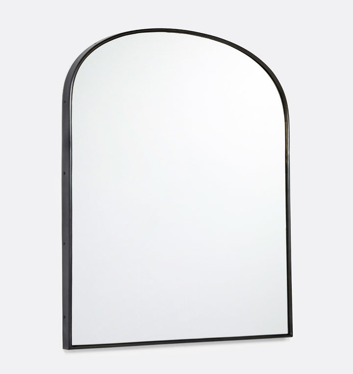 ARCHED MANTEL METAL FRAMED MIRROR