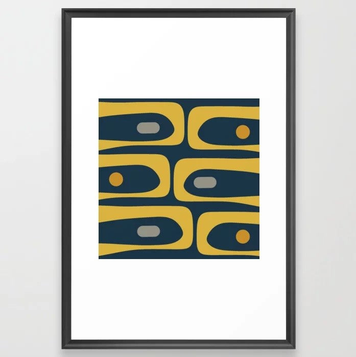 Mid Century Modern Piquet Abstract Minimalist Pattern