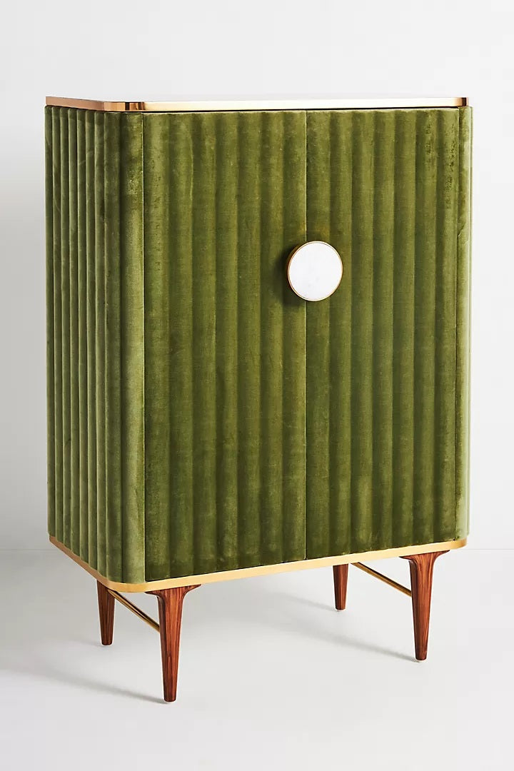 Juneau Velvet Bar Cabinet