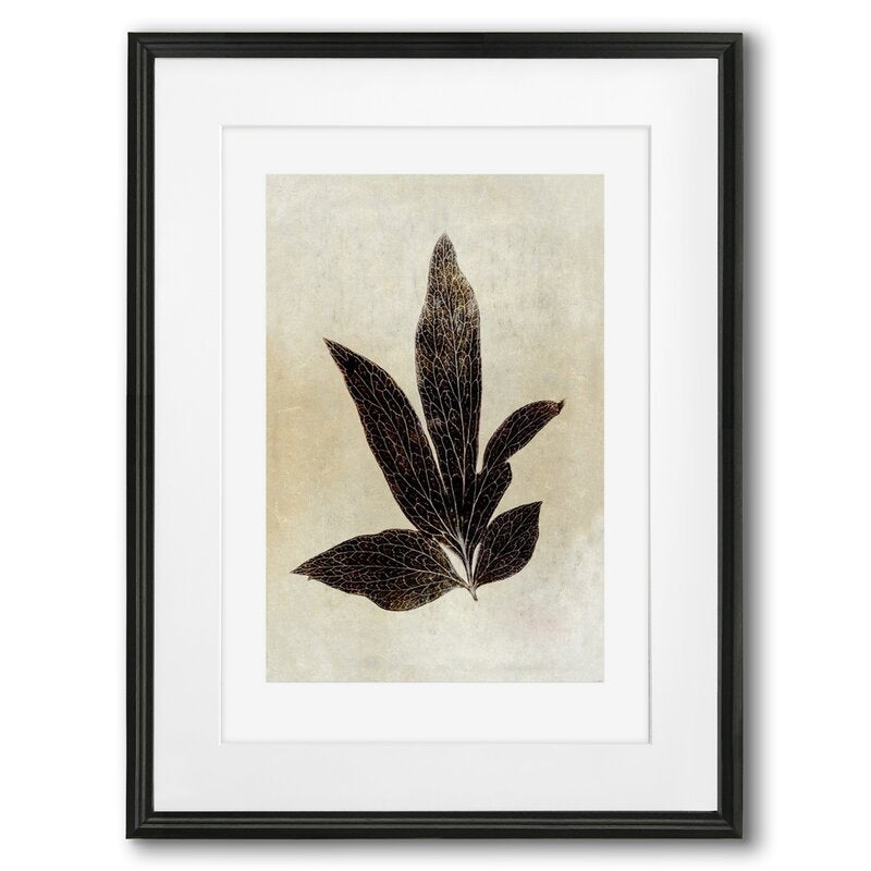 Sepia Leaf By Chaos and Wonder Design Picture With Frame
