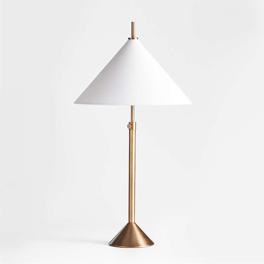 Seymour Telescoping Brass Metal Table Lamp