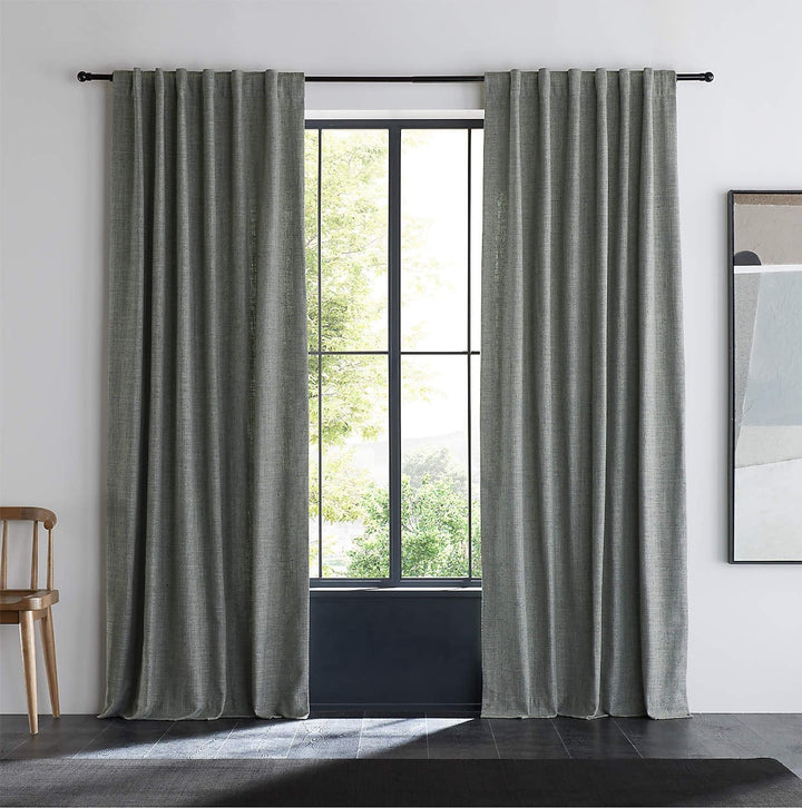 Ashbery Pebble Grey Window Curtain Panel
