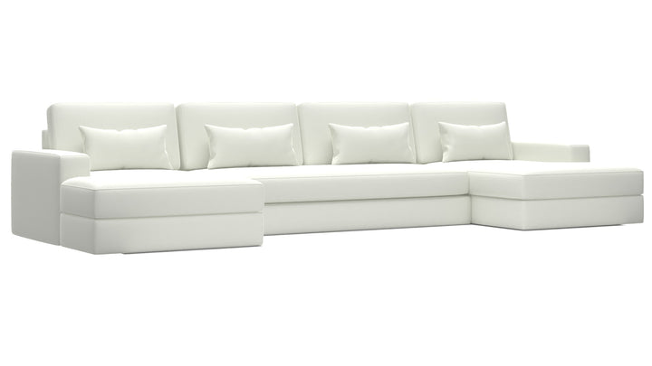 Westwood Square Arm Upholstered U Shaped Chaise Sectional