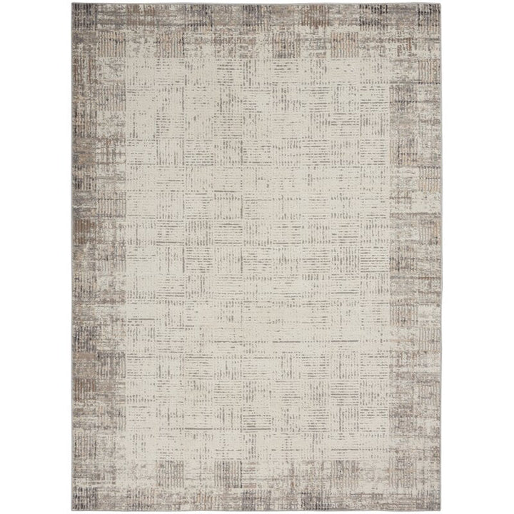 Alyse Geometric Gray/Ivory Area Rug-7'10''x9'10''