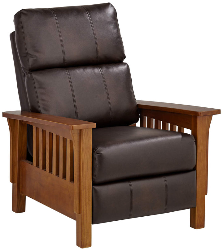 Evan Charleston Chocolate Faux Leather 3 Way Recliner Chair
