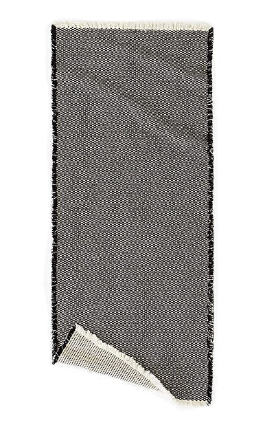 Alex Reversible Black White Bath Runner-2'x5'