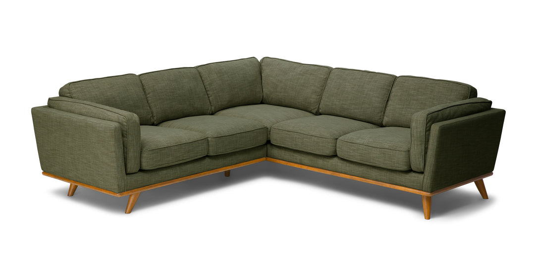 Timber Olio Green Corner Sectional