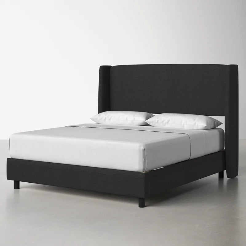 Carey Solid Wood and Upholstered Bed-King