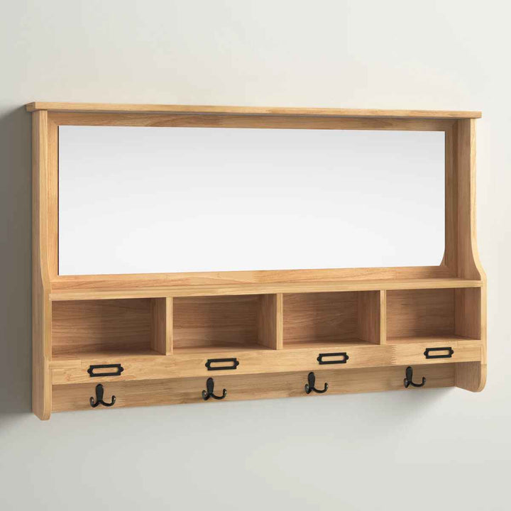 Hofer Wood Flat Wall Mirror