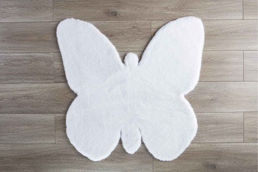 Aleen Butterfly Shag Area Rug-36"x36"