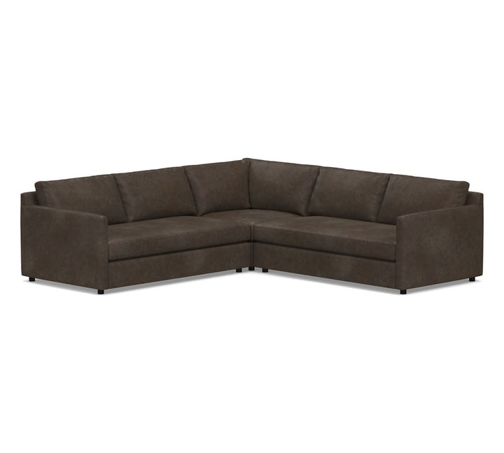 Pacifica Square Arm 3-Piece L-Shaped Sectional
