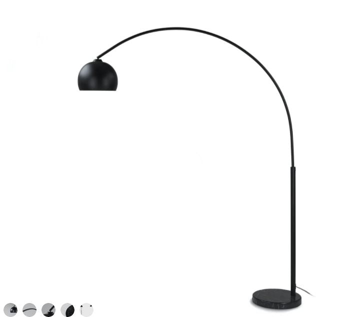 Crescent Black Floor Lamp