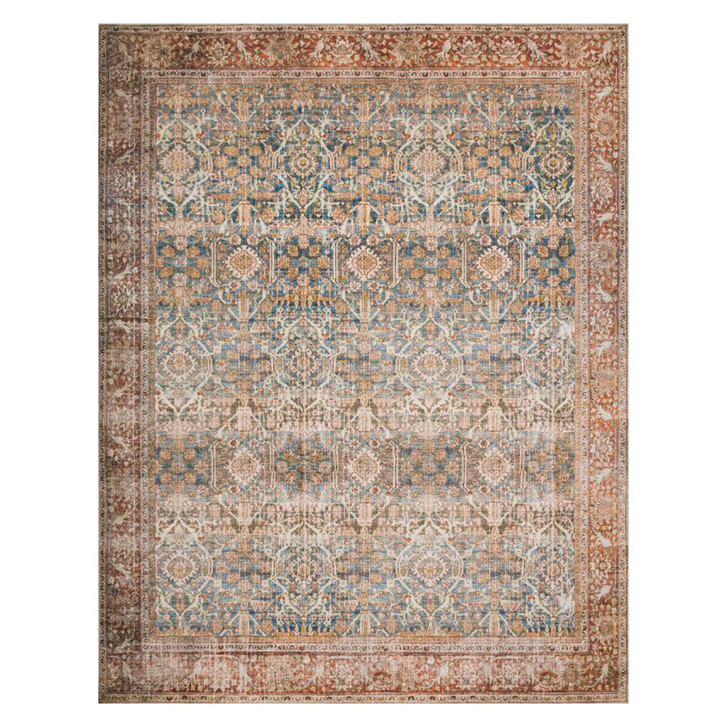 Cassian Persian Inspired Ocean Rust Area Rug 9'x12'