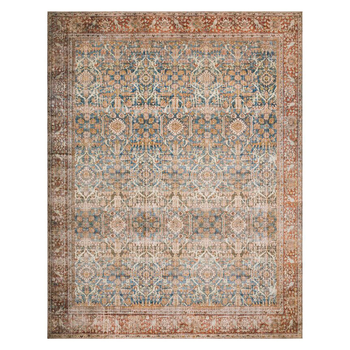 Cassian Persian Inspired Ocean Rust Area Rug 9'x12'