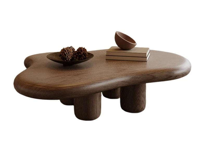 Babajide 48.4inch Cloud Shape Brown four leg Coffee Table