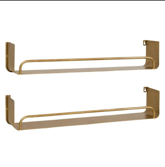 Syler Metal Modern Wall Shelf Set