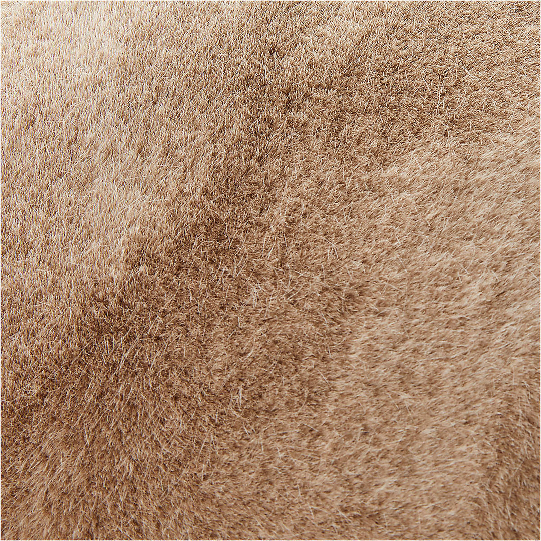 Harlee Light Brown Round Pillow Without Insert 16"x16"