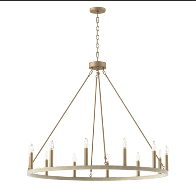 Finchley 12 Light Dimmable Wagon Wheel Chandelier