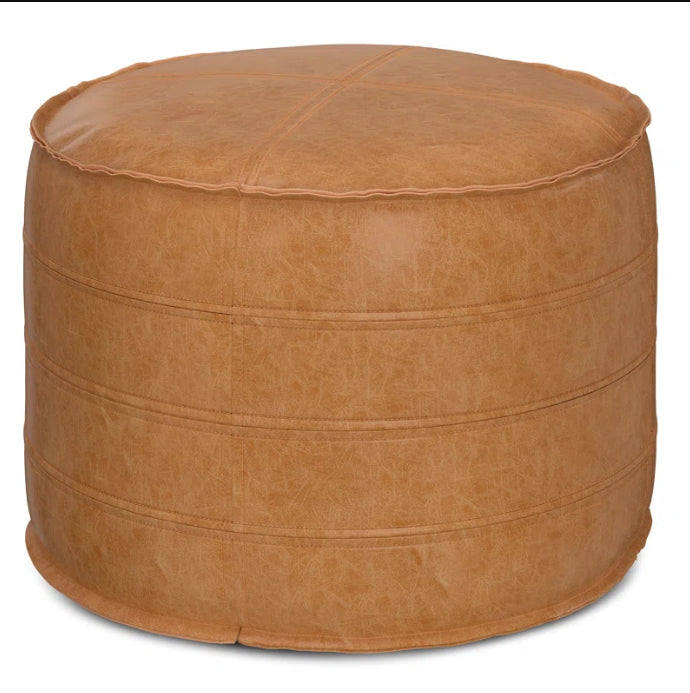 Brody Faux Leather Pouf