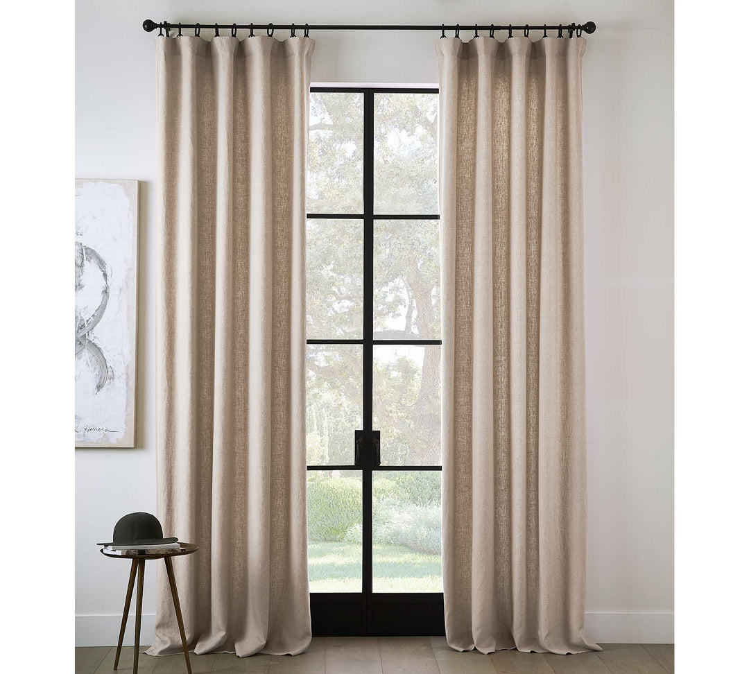 Custom Belgian Flax Linen Blackout Curtain-150"
