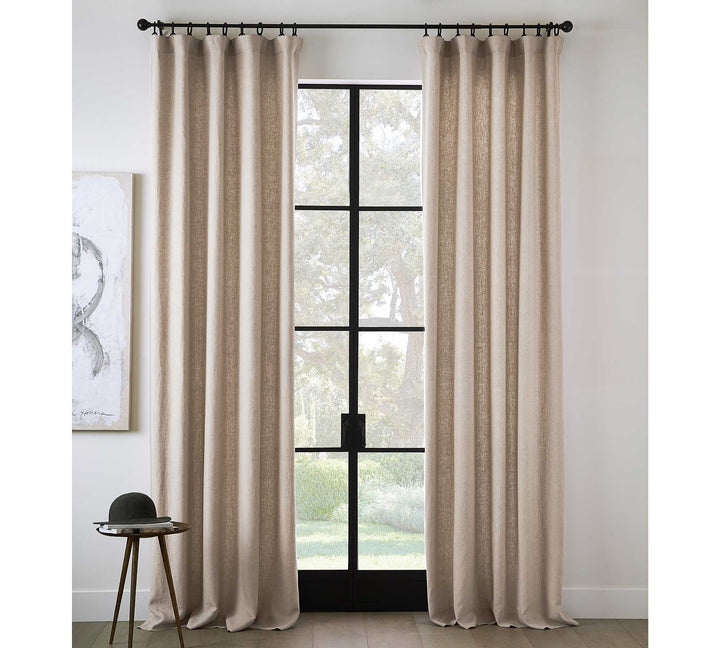 Custom Belgian Flax Linen Blackout Curtain-150"