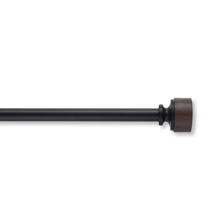 Curtain Rod Set with Modern Doorknob 72"-144"