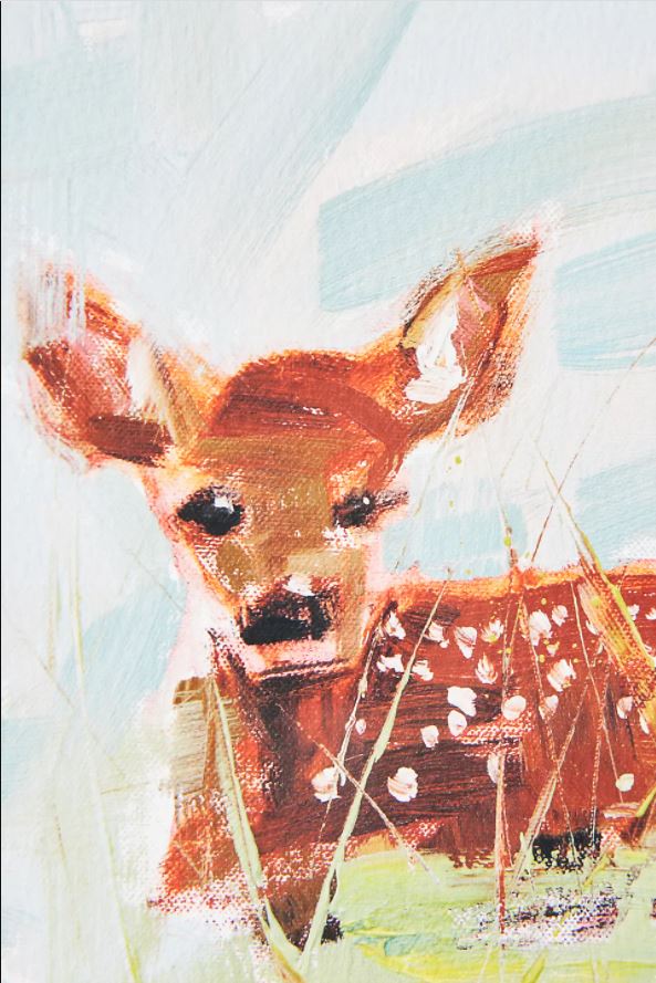 Baby Fawn Wall Art with Frame