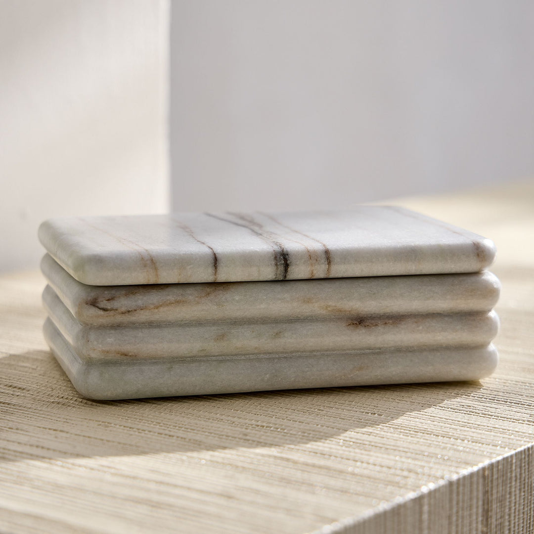 Modern Marble Rectangle Decorative Box
