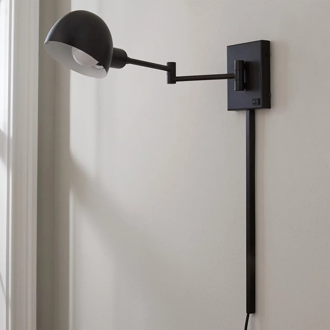 ROUNDED CONTEMPORARY SWING ARM WALL SCONCE