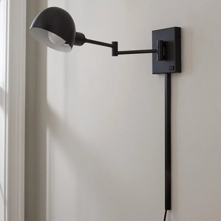 ROUNDED CONTEMPORARY SWING ARM WALL SCONCE