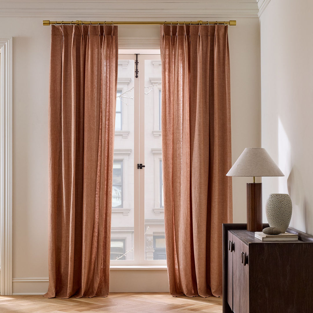 Pleated European Flax Linen Curtain
