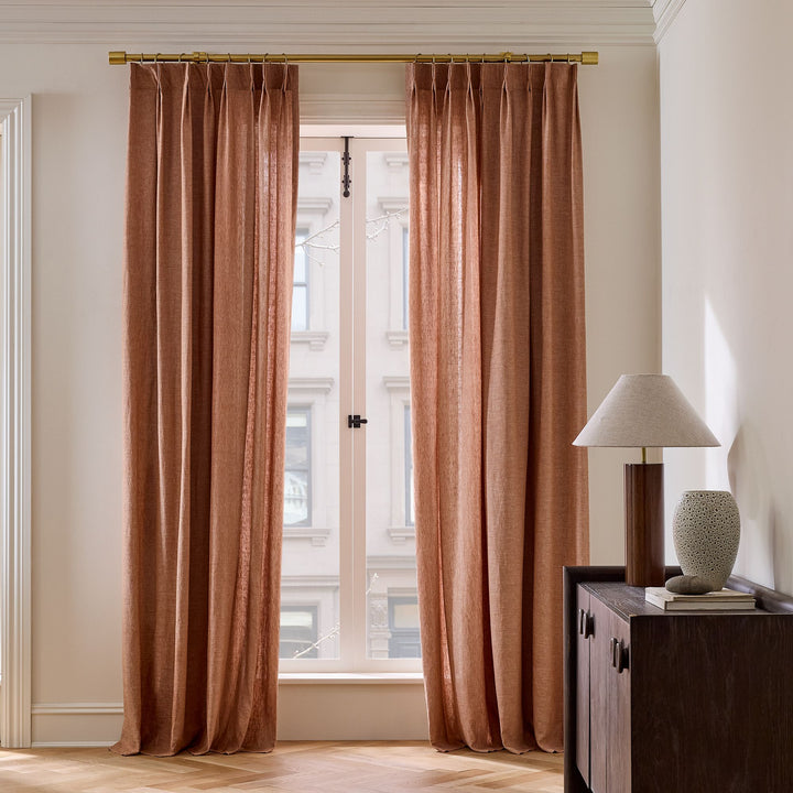 Pleated European Flax Linen Curtain