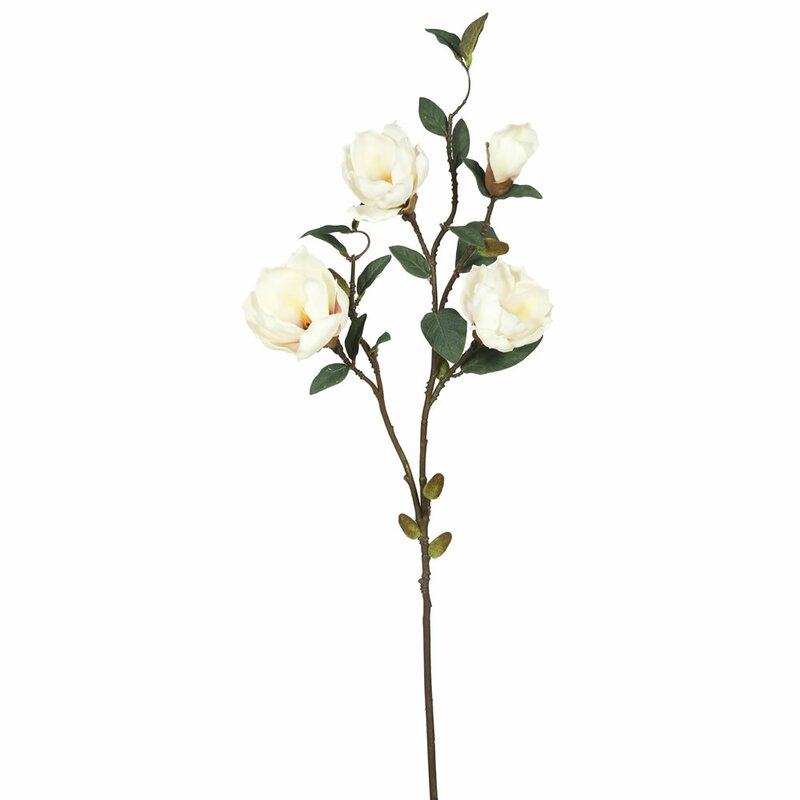 Artifical Cream Magnolia Stem Set of 3