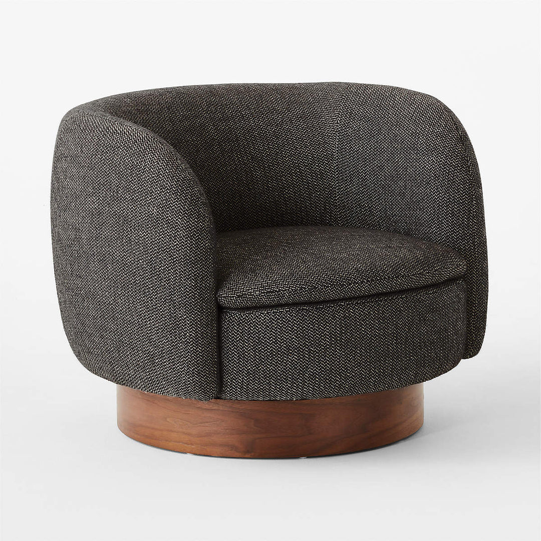 MUIR GREY WOVEN SWIVEL CHAIR