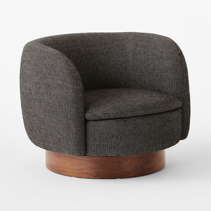 MUIR GREY WOVEN SWIVEL CHAIR