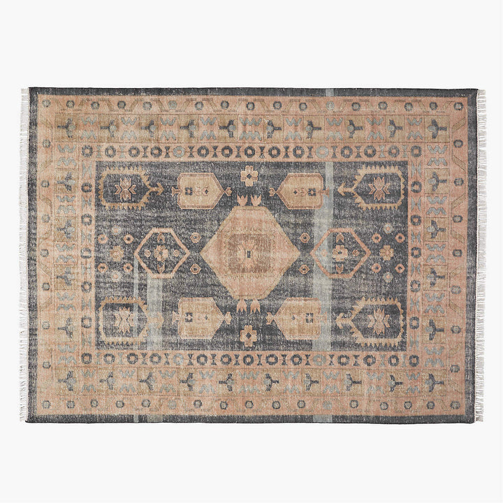 ARACATI NAVY BLUE NEW ZEALAND WOOL AREA RUG