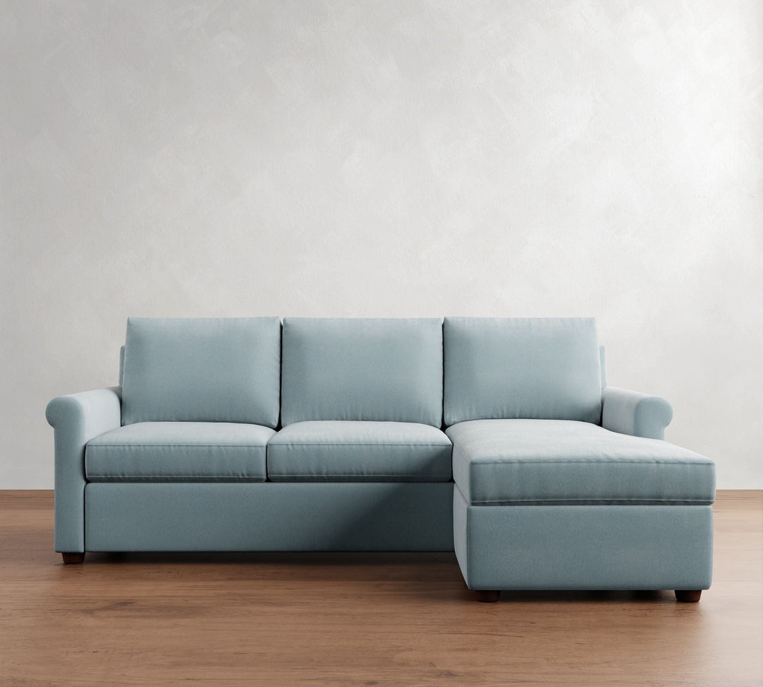 Cameron Modern Roll Arm Reversible Chaise Right Sectional