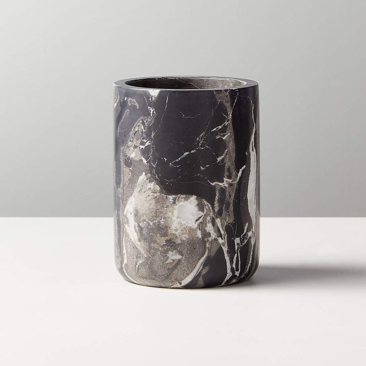 Strata Black Marble Pencil Cup