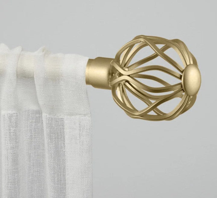 Exclusive Home Ogee 1" Curtain Rod and Coordinating Finial Set