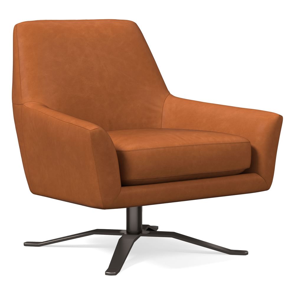 Lucas Leather Swivel Base Chair