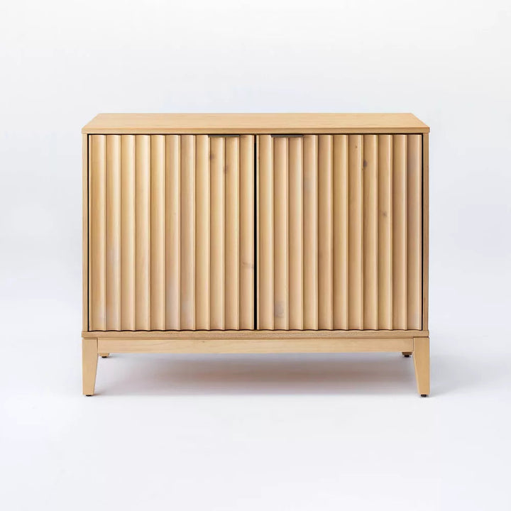 Thousand Oaks Wood Scalloped 2 Door Cabinet Brown