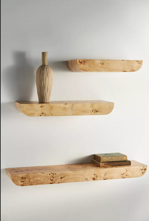 Tamara Floating Burl Shelf Medium